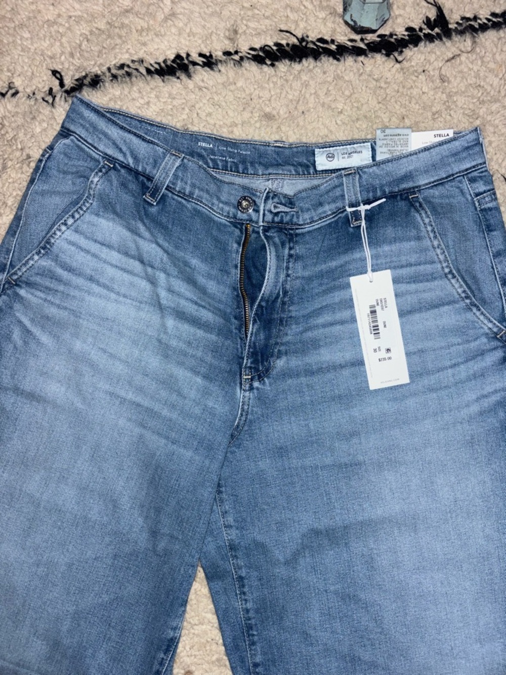 NWT Stella Medium Light Blue Wide-Leg High-Rise Jeans - Picture 4 of 6